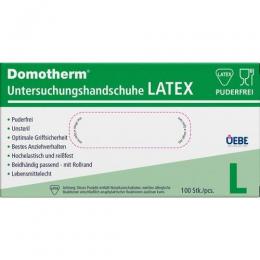 DOMOTHERM Unt.Handschuhe Latex unsteril pf L weiß 100 St.