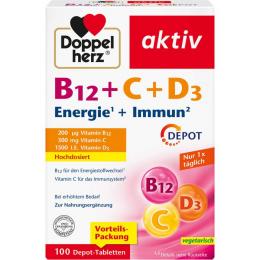 DOPPELHERZ B12+C+D3 Depot aktiv Tabletten 100 St.