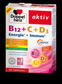DOPPELHERZ B12+C+D3 Depot aktiv Tabletten 30 St