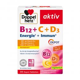 DOPPELHERZ B12+C+D3 Depot aktiv Tabletten 30 St Tabletten