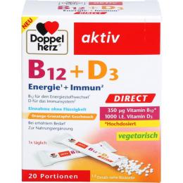 DOPPELHERZ B12+D3 DIRECT Pellets 20 St. (16 g)