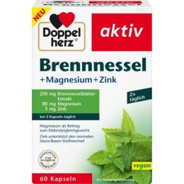 DOPPELHERZ Brennnessel+Magnesium+Zink Kapseln 60 St. (26,7 g)
