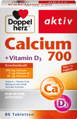 DOPPELHERZ Calcium 700+Vitamin D3 Tabletten 174.4 g