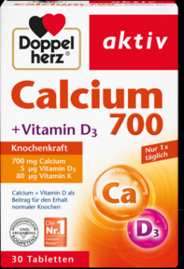 DOPPELHERZ Calcium 700+Vitamin D3 Tabletten 65.4 g