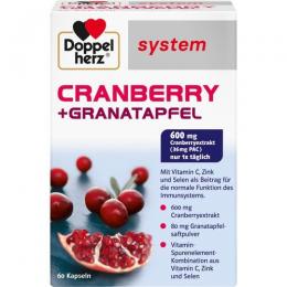 DOPPELHERZ Cranberry+Granatapfel system Kapseln 60 St.
