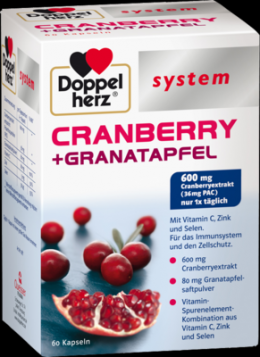 DOPPELHERZ Cranberry+Granatapfel system Kapseln 63,1 g