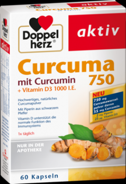 DOPPELHERZ Curcuma 750 Kapseln 60 St