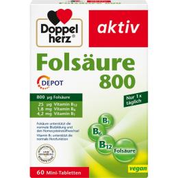 DOPPELHERZ Folsäure 800 Depot Tabletten 60 St. (22,8 g)