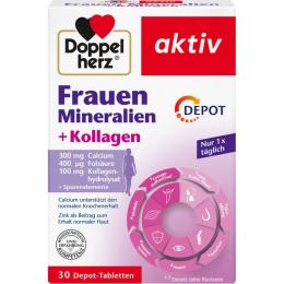 DOPPELHERZ Frauen Mineralien+Kollagen Depot Tabl. 30 St. (51 g)