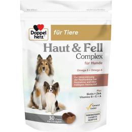 DOPPELHERZ für Tiere Haut&Fell Compl.Chews f.Hunde 30 St.