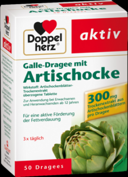 DOPPELHERZ Galle-Dragee mit Artischocke 50 St