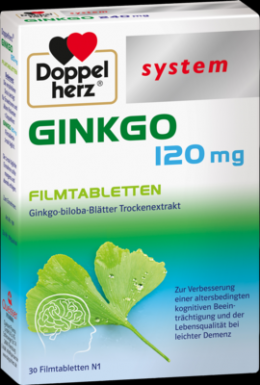 DOPPELHERZ Ginkgo 120 mg system Filmtabletten 30 St