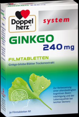 DOPPELHERZ Ginkgo 240 mg system Filmtabletten 30 St