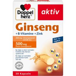 DOPPELHERZ Ginseng 250+B-Vitamine+Zink Kapseln 30 St. (16,2 g)