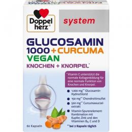 DOPPELHERZ Glucosamin 1000+Curcuma vegan syst.Kps. 60 St.