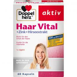 DOPPELHERZ Haar Vital+Zink+Hirseextrakt Kapseln 60 St.