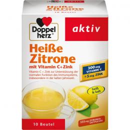 DOPPELHERZ heiße Zitrone Vitamin C+Zink Granulat 10 St.