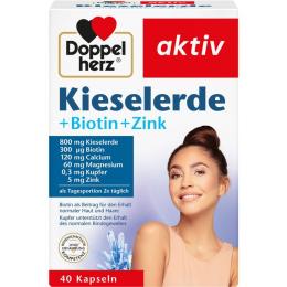 DOPPELHERZ Kieselerde+Biotin+Zink Kapseln 40 St.