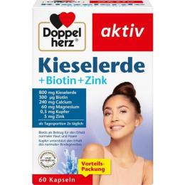 DOPPELHERZ Kieselerde+Biotin+Zink Kapseln 60 St.