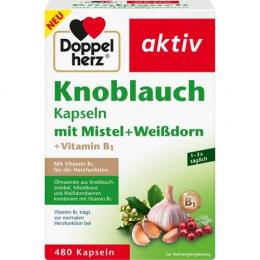 DOPPELHERZ Knobl.Kap.m.Mistel+Weißdorn+Vitamin B1 480 St.