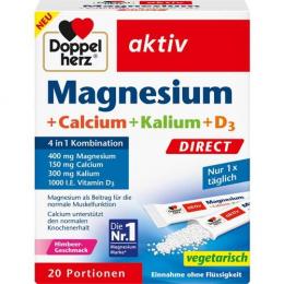 DOPPELHERZ Magneisum+Calcium+Kalium+D3 DIRECT Pel. 20 St. (64 g)
