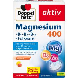 DOPPELHERZ Magnesium 400+B1+B6+B12+Folsäure BTA 90 St.