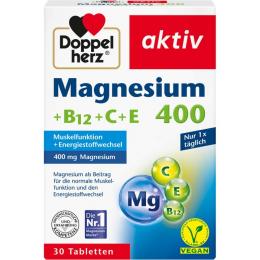 DOPPELHERZ Magnesium 400+B12+C+E Tabletten 30 St. (46,2 g)
