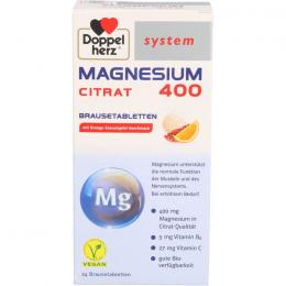 DOPPELHERZ Magnesium 400 Citrat system Brausetabl. 24 St.