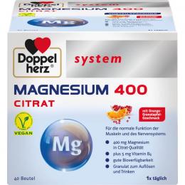 DOPPELHERZ Magnesium 400 Citrat system Granulat 40 St.