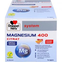 DOPPELHERZ Magnesium 400 Citrat system Granulat 60 St.