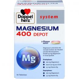 DOPPELHERZ Magnesium 400 Depot system Tabletten 60 St.