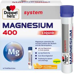DOPPELHERZ Magnesium 400 Liquid system Trinkamp. 10 St. (250 ml)