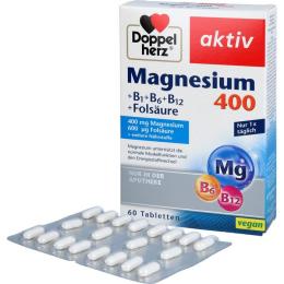 DOPPELHERZ Magnesium 400 mg Tabletten 60 St. (80,7 g)
