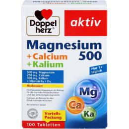 DOPPELHERZ Magnesium 500+Calcium+Kalium Tabletten 100 St. (232 g)