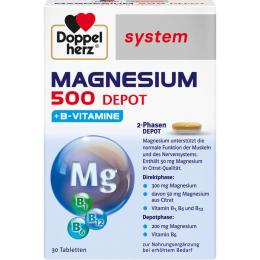 DOPPELHERZ Magnesium 500 Depot system Tabletten 30 St. (53,3 g)