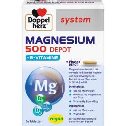 DOPPELHERZ Magnesium 500 Depot system Tabletten 60 St. (106,5 g)