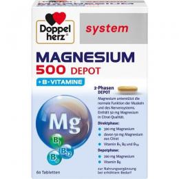 DOPPELHERZ Magnesium 500 Depot system Tabletten 60 St.
