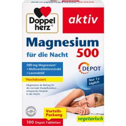 DOPPELHERZ Magnesium 500 für die Nacht Tabl. 100 St.