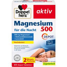 DOPPELHERZ Magnesium 500 für die Nacht Tabl. 60 St. (87,6 g)