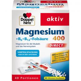 DOPPELHERZ Magnesium+B Vitamine DIRECT Pellets 40 St.
