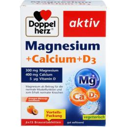 DOPPELHERZ Magnesium+Calcium+D3 Brausetabletten 90 St. (585 g)