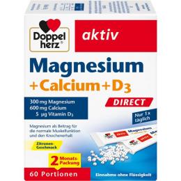 DOPPELHERZ Magnesium+Calcium+D3 DIRECT Pellets 60 St. (168 g)