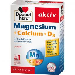 DOPPELHERZ Magnesium+Calcium+D3 Tabletten 40 St.