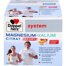 DOPPELHERZ Magnesium+Kalium Citrat system Granulat 40 St. (240 g)
