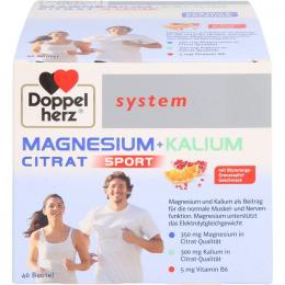 DOPPELHERZ Magnesium+Kalium Citrat system Granulat 40 St.