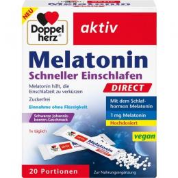 DOPPELHERZ Melatonin DIRECT Schneller Einschlafen 20 St.