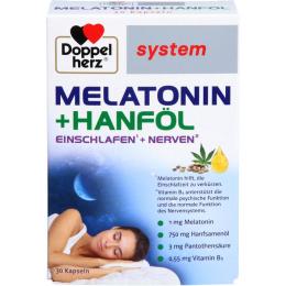 DOPPELHERZ Melatonin+Hanföl system Kapseln 30 St.