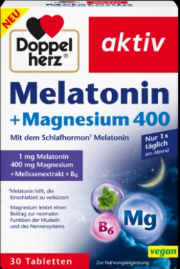 DOPPELHERZ Melatonin+Magnesium 400 Tabletten 30 St