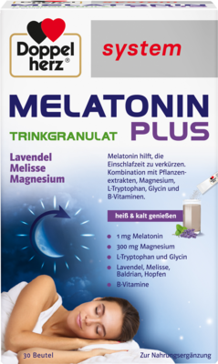 DOPPELHERZ Melatonin Plus Trinkgranulat system Btl 30 St