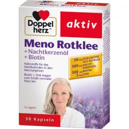 DOPPELHERZ Meno Rotklee+Nachtkerzenöl+Biotin Kaps. 30 St.